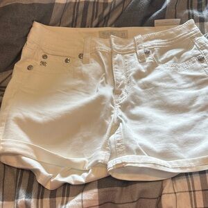 Miss Me White Jean Shorts